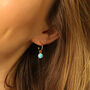 18ct Gold Vermeil Plated Birthstone Hoop Earrings, thumbnail 2 of 8