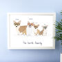 Personalised Dog Breed Family Print, thumbnail 1 of 6