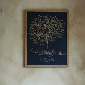 Shining Gold Foil Personalised Family Tree, 3 of 12