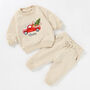 Personalised Christmas Tracksuit For Babies And Children Vintage Truck, thumbnail 4 of 8