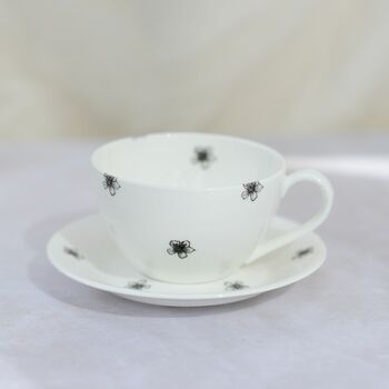 Floral Fine Bone China Breakfast Cup And Saucer, 3 of 5