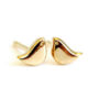 Mini Bird Stud Earrings Gold Vermeil Plated On Silver, thumbnail 1 of 4