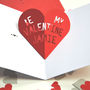 Personalised Pop Up Heart Valentines Card, thumbnail 2 of 7