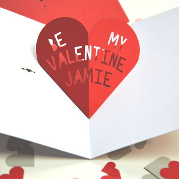 Personalised Pop Up Heart Valentines Card, 2 of 7