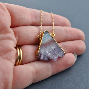 Geometric Amethyst Necklace, 5 of 7