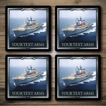 Personalised Bar Runner And Coasters Invincible Arms, 2 of 8