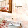Terrazzo And Gold Tone Triple Jewellery Stand, thumbnail 1 of 5