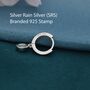 Sterling Silver Dangling Oval Blue Opal Hoop Earrings, thumbnail 9 of 10