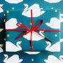 Christmas Swan Wrapping Paper, thumbnail 1 of 4