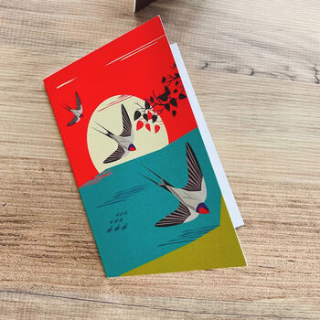 Swallow Dive, Migrants Of London Greeting Card, 3 of 3