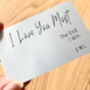 Personalised Metal 'I Love You Most' Wallet/Purse Card, thumbnail 1 of 2