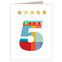 Mini Gold Star Number Five Card, thumbnail 2 of 5