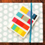 Coloured Stripes Mini Greetings Card, thumbnail 1 of 4