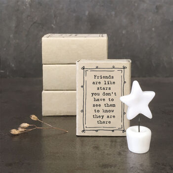 Friends Are Like Stars Mini Matchbox Trinket East Of India, 3 of 4