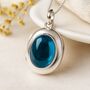 Personalised Sterling Silver London Blue Topaz Locket, thumbnail 1 of 11