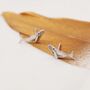 Humpback Whale Stud Earrings In Sterling Silver, thumbnail 2 of 11