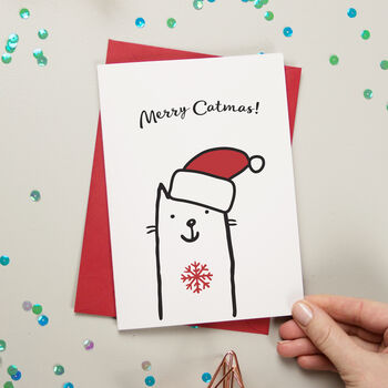 Merry Catmas Christmas Cards Single And Packs Available, 5 of 6