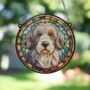 Old English Sheepdog Stained Glass Effect Suncatcher, thumbnail 3 of 6