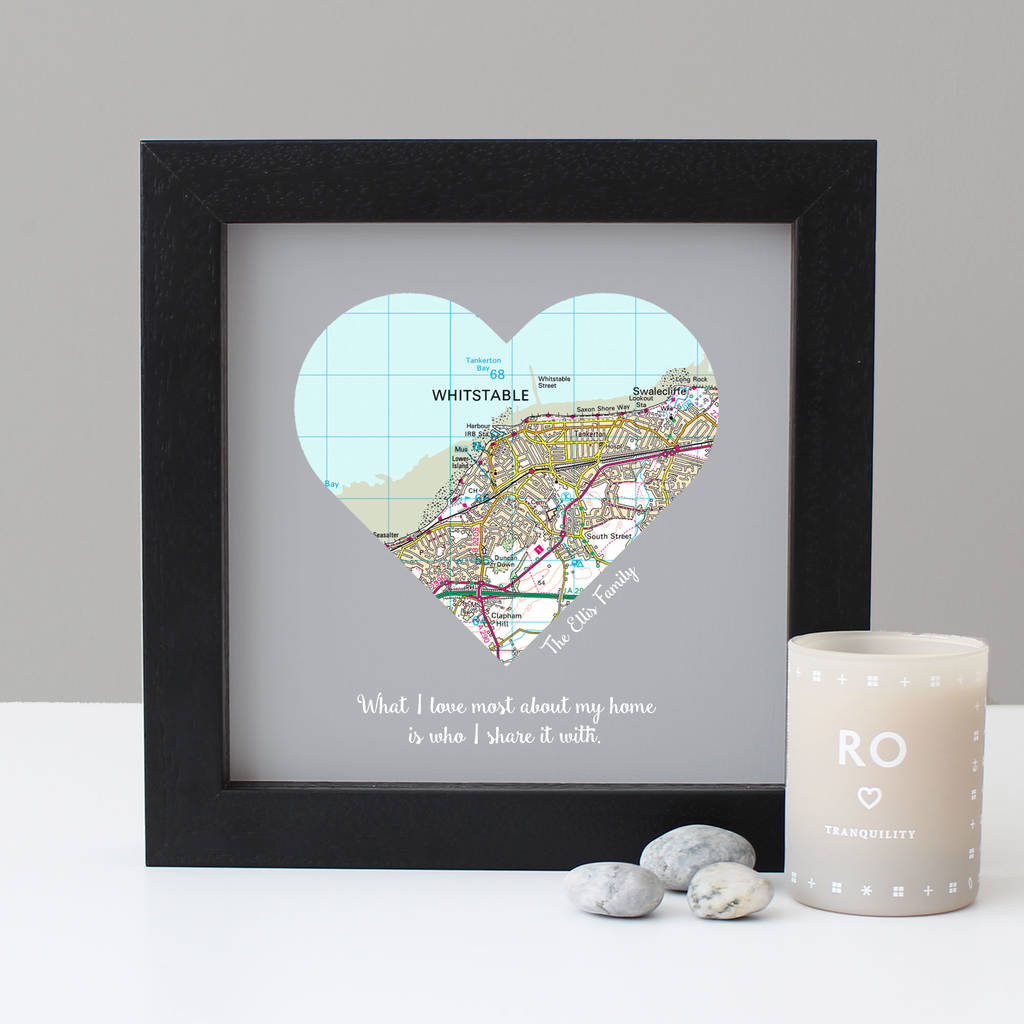 Personalised 'My Home' Map Print By Hope and Love | notonthehighstreet.com