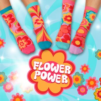 United Oddsocks Flower Power Ladies Gift Set, 2 of 8