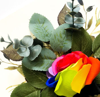 Luxury Rose Scented Rainbow Same Sex Gay Wedding Card, 2 of 9