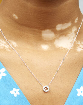 Sterling Silver Paw Print Necklace, 3 of 7