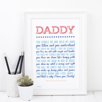 Why I Love You Daddy Poem Print, 3 of 7