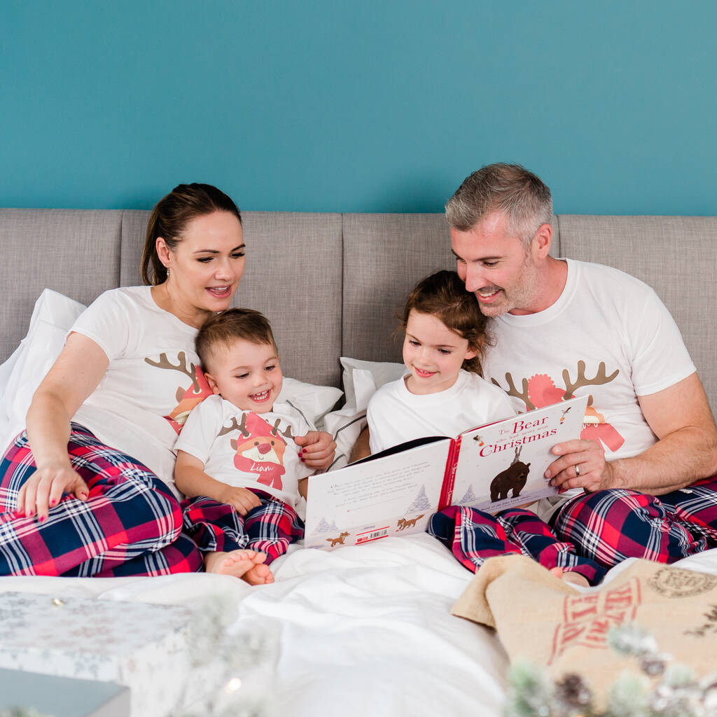 Personalised Reindeer Matching Family Christmas Pyjamas, 1 of 12