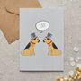 Border Terrier Gay Wedding / Civil Partnership Card, thumbnail 1 of 2