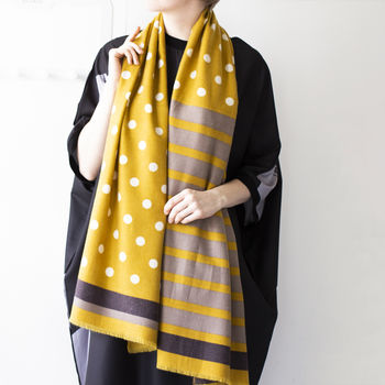 Personalised Dots And Stripes Classic Scarf, 3 of 11