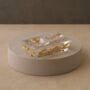 Handmade Clear Glass Ashtray With Gold Rim Inlay, thumbnail 4 of 7