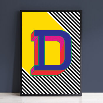 Colourful Bold Alphabet Letters Art Print Gallery Wall, 5 of 12