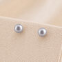 5mm Sterling Silver Grey Pearl Stud Earrings, thumbnail 1 of 6