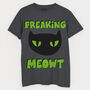 Freaking Meowt Men's Halloween Cat T Shirt, thumbnail 1 of 1