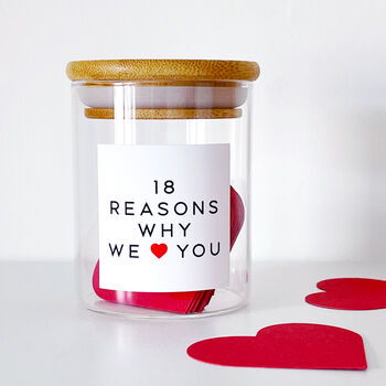 Personalised 18 Reasons Why I/We Love You Jar, 5 of 9