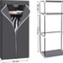 Folding Fabric Wardrobe With Hanging Rail And Organiser, thumbnail 9 of 10