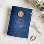 Navy Moon And Stars Vow Books With Wax Seal, thumbnail 2 of 7