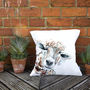 Inky Sheep Large Luxury Cushion And Inner, thumbnail 2 of 4
