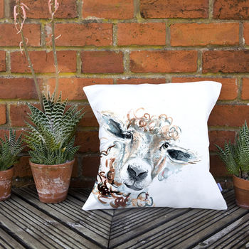 Inky Sheep Large Luxury Cushion And Inner, 2 of 4