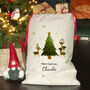 Personalised Christmas Reindeer Family Christmas Sack, thumbnail 1 of 4