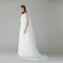 Flower Motif Applique Wedding Veil, thumbnail 1 of 8