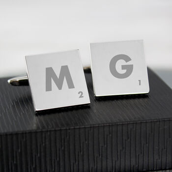 Personalised Initials And Age Square Cufflinks, 3 of 10