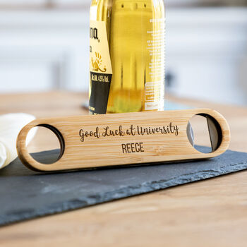 Personalised Bottle Opener Good Luck At University, 4 of 6