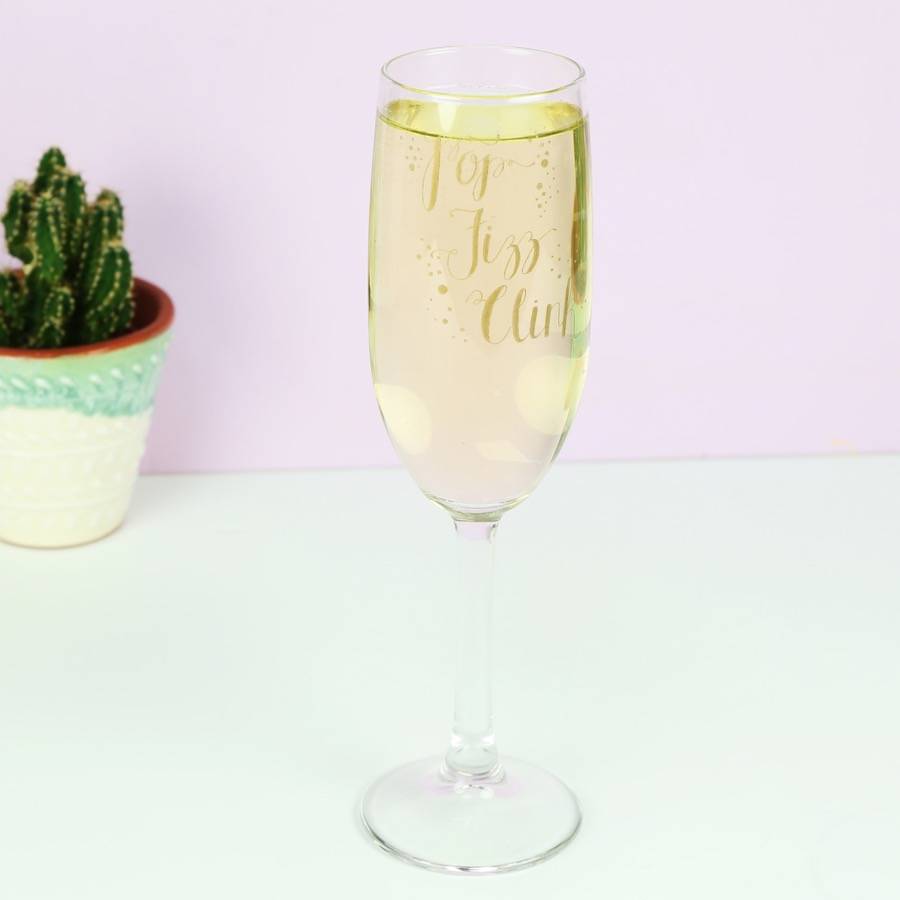 Engraved Champagne Flute By Lisa Angel