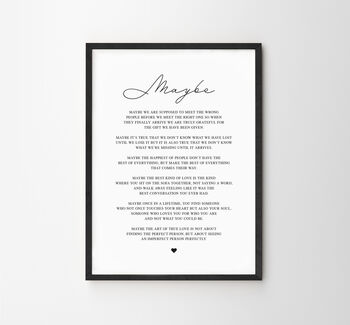 The One Personalised Poem Wedding Print, 6 of 11