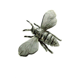 Sterling Silver Honey Bee Brooch, 3 of 6