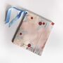 Pink/Blue Mistletoe Organic Cotton Christmas Pouch, thumbnail 5 of 8