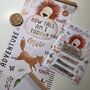 Personalised Keepsake Birth Print Lion And Friends, thumbnail 2 of 5