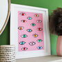 'I See You' Eye Illustration Wall Art Print, thumbnail 3 of 4