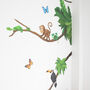 Jungle Monkey Children's Fabric Wall Sticker Set, thumbnail 3 of 12